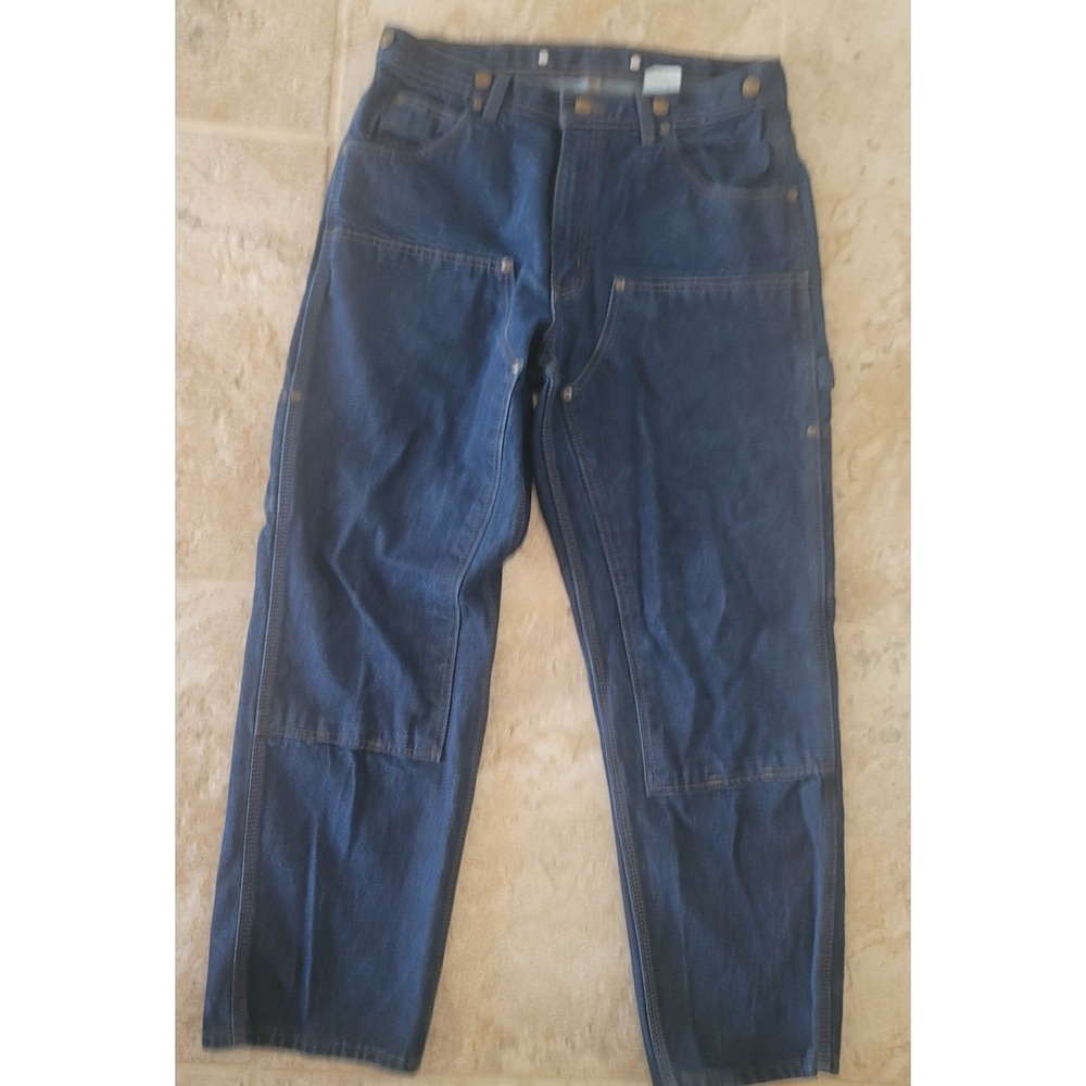 Carhartt Jeans Mens 34x30 Denim Double Knee Relaxed Fit Utility Logger 103890